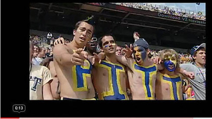 Pitt fans belt out the tune in this YouTube video (posted as "Pitt Sweet Caroline Video").