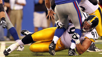 Steelers defensive end Aaron Smith: "You want to be there to help your guys. It kills you when you can't be there."