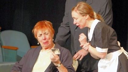 Barbara Russell, left, Tom Merit and Claire Fraley are in "I'll Get You Later" at Theatre Festival in Black & White at Pittsburgh Playwrights.
