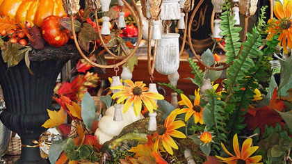 You can make Thanksgiving decorations with items from around the house and yard.