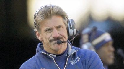 Dave Wannstedt walks the sideline in Pitt's loss to West Virginia in November.