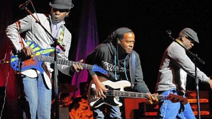 Vernon Reid, Doug Wimbish and Corey Glover of the band Living Colour relive the Jimi Hendrix experience with their version of "Power of Soul" as the Pittsburgh Cultural Trust presented Experience Hendrix at the Benedum Center, with various artists playing Hendrix songs.