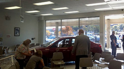 A man crashed into a state driver's license center in Collier