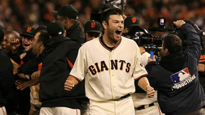 Former Pirates all-star Freddy Sanchez on the Giants' postseason run: "It's been crazy out here, just so much fun."