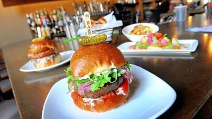 The kobe beef burger at BRGR in East Liberty.