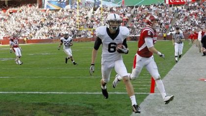 Derek Moye, who graduated from Rochester High School, has started 24 games for Penn State in the past two seasons.