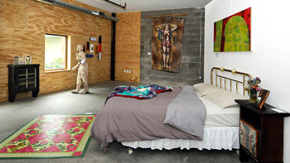 The room room in loft A101 was decorated by Mox Box Consulting.
