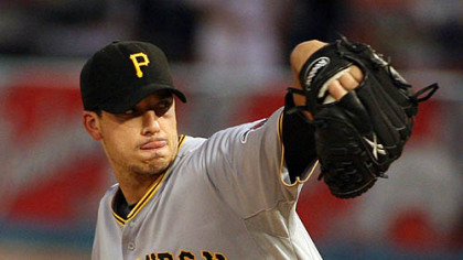 The Pirates' Charlie Morton held the Marlins to two runs over six innings Saturday at Sun Life Stadium.