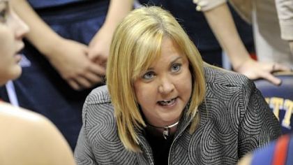Duquesne coach Suzie McConnell-Serio.
