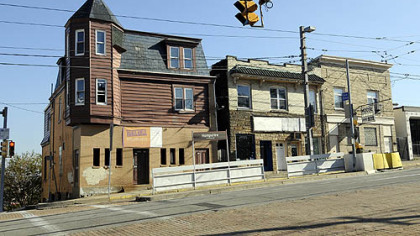 The city's Urban Redevelopment Authority has foreclosed and put on the market four buildings -- 1600, 1601, 1602 and 1619 Broadway Ave. == with hopes of enticing developers to invest in this business district and begin its turnaround.