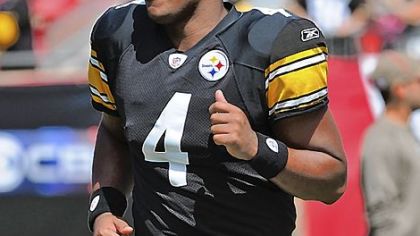 Byron Leftwich's brace on his left knee was visible Sunday in a pregame jog.