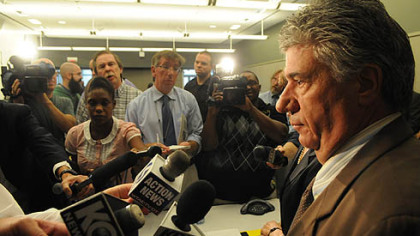 Sports & Exhibition Authority Board Chairman Wayne Fontana answers questions about the unanimous vote to demolish the Civic Arena.