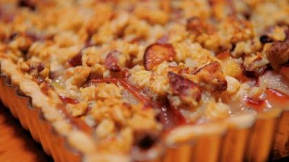 Pear Pie with Miso-Caramel Glaze.
