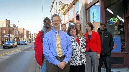 From left, Ron Goings, Rick Belloli, Aaron Sukenik, Judy Dyda, Rachael Glasder, Susie Puskar and DaVar Cutler of the South Side Local Development Co.