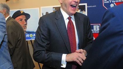 Former Pirates shortstop Dick Groat before Saturday night's screening of 1960 World Series Game 7.