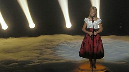 Jackie Evancho on stage during Wednesday night's finale.