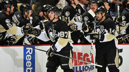Penguins captain Sidney Crosby has already eclipsed the single-season bests in goals and points for linemate Chris Kunitz.