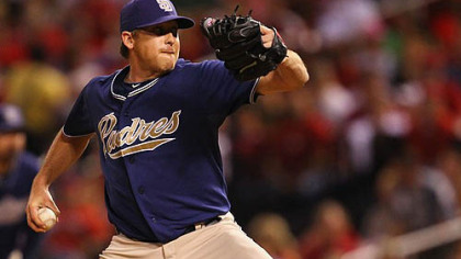 Pitcher Kevin Correia went 10-10 with the Padres last season.