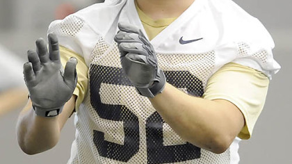 Pitt offensive lineman Lucas Nix is being moved from right tackle to right guard.