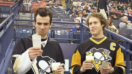 "She's Out of My League" starring Jay Baruchel, left, and T.J. Miller, was filmed in part in Mellon Arena.