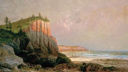 "Seascape, Magnolia, MA" is by Joseph R. Woodwell who died in 1911 and was remembered with 40 paintings in that year's Associated Artists of Pittsburgh exhibition.